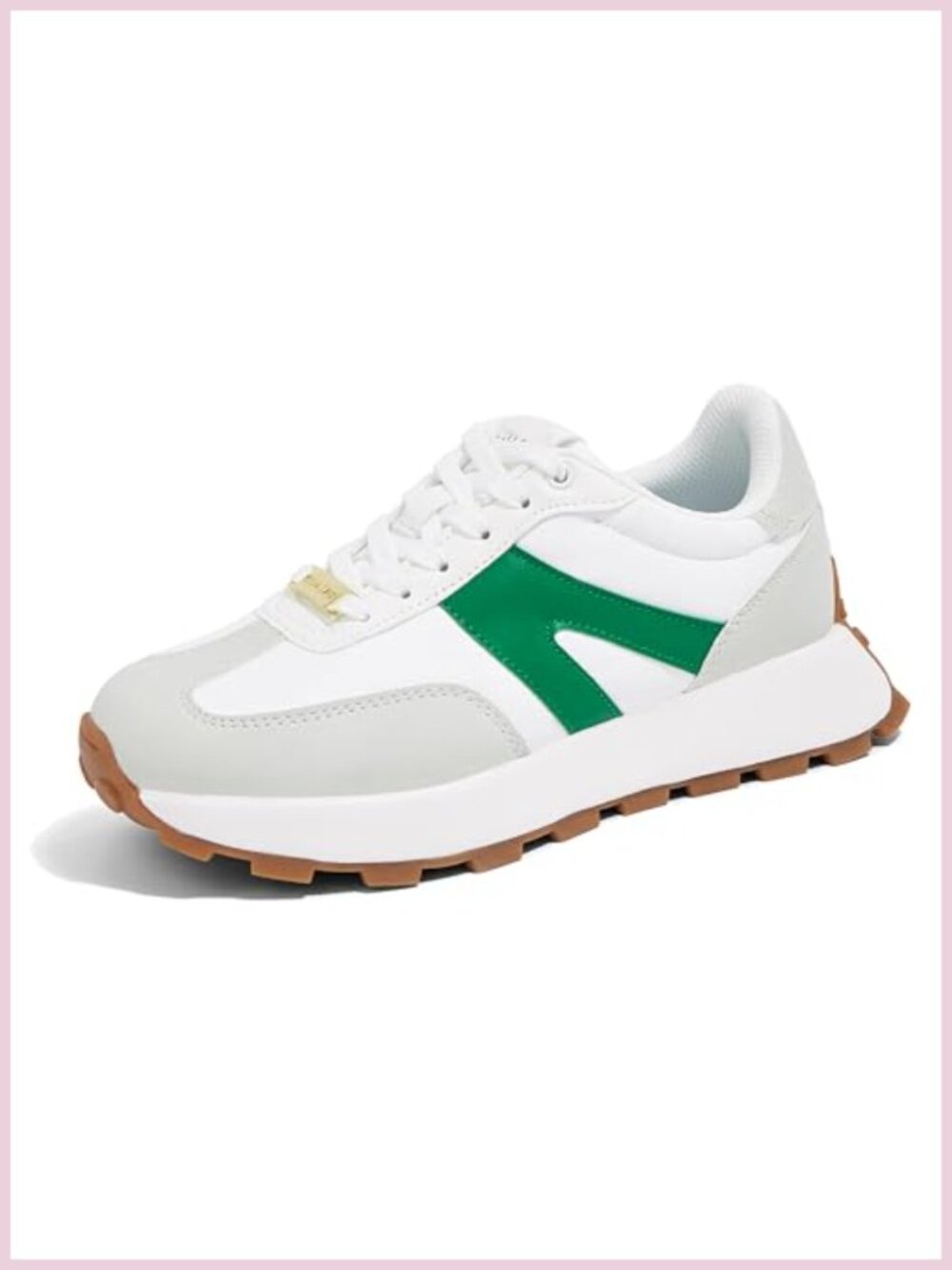 Platform Retro Fashion Sneakers Lace-Up Walking Tennis Shoes
